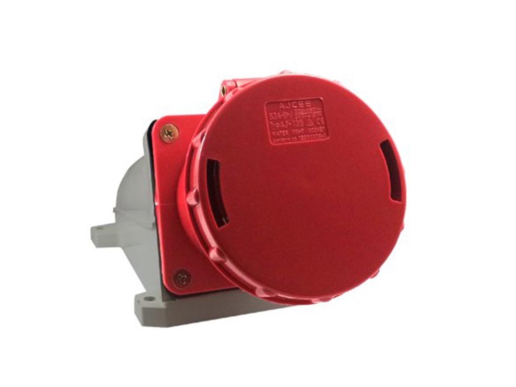 Tomada Industrial Sobrepor Sibratec 3P N T 63A 6H IP67 Vermelho 5393