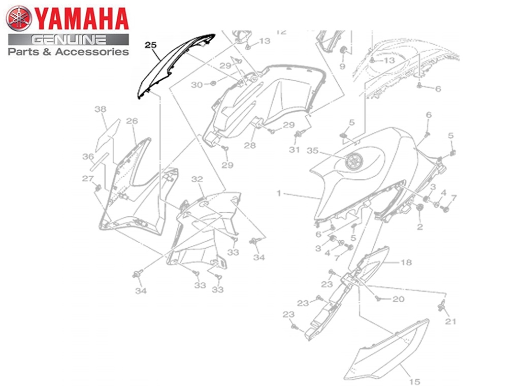 Tomada De Ar Direita Preto Para Fazer Abs Original Yamaha