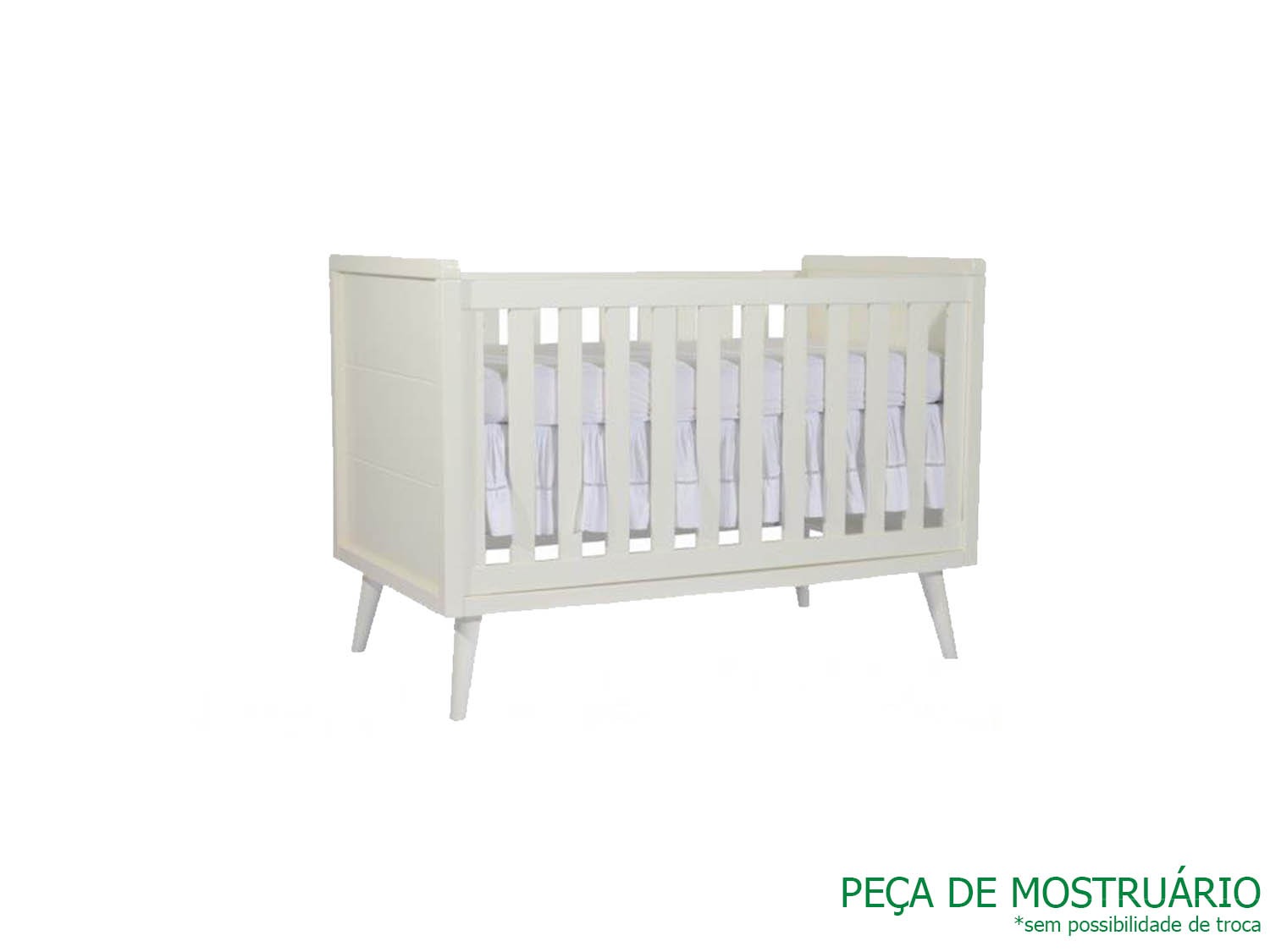 Berço Retrô Branco - OUTLET | Formatual Baby Kids