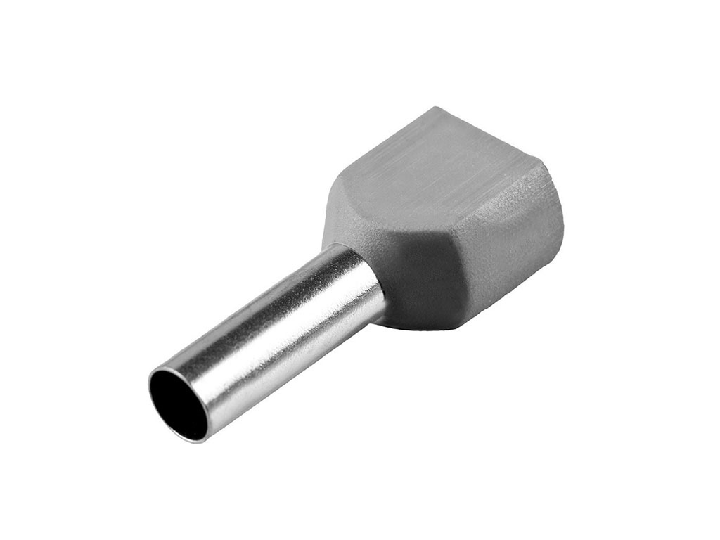 Terminal Tubular Isolado Duplo 4mm | Multicabos Materiais Elétricos