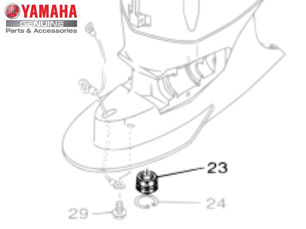 Bucha do Eixo de Direção para Motor de Popa Yamaha F90 BET Original  67F453180000 | Bibbos Yamaha Moto e Náutica