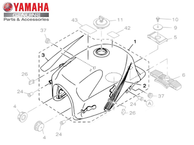 Tanque de Combustível Completo Branco para Yamaha Fazer BlueFlex
